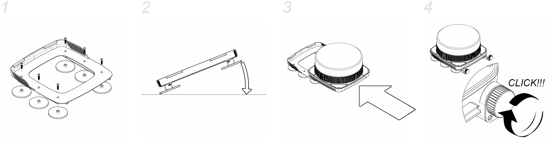 Exploded view of adapter